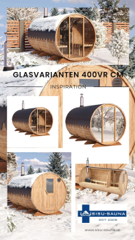 SAUNAFASS DISCOUNT 400 - 4 m - mit Vorraum nordische Fichte oder Thermoholz