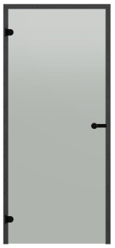 Glastür Harvia Black Line satin 7x19 schwarzer Kieferrahmen