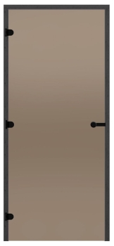 Glastür Harvia Black Line bronze 9 x 21 schwarzer Kieferrahmen