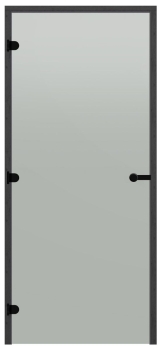 Glastür Harvia Black Line satin 9x21 schwarzer Kieferrahmen