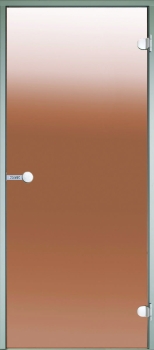 Glastür Harvia bronze 9x19 Aluminiumrahmen