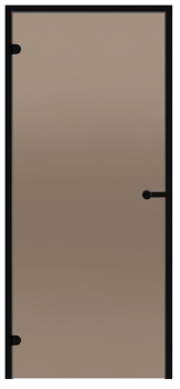 Glastür Harvia Black Line bronze 8x21 schwarzer Aluminiumrahmen
