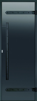 Glastür Harvia Legend grau 8x19 Aluminiumrahmen