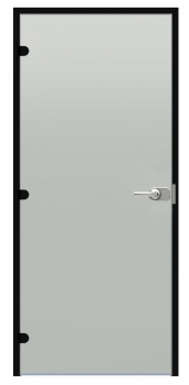 Glastür Black Line satin 7x21 bzw. 9x21 abschließbar schwarzer Kieferrahmen