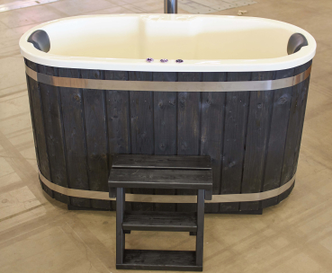 Badezuber für 2 Pers. 1,85×0.95m mit GFK Einsatz