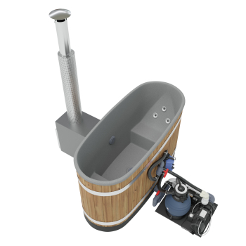 KIRAMI TINY FLOW-2-KW Thermowood - LightGray