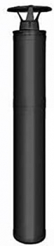 Stahlschornstein/-kamin 1500 schwarz (mit Zubehörsatz) - WHP1500BSM für Fasssaunen