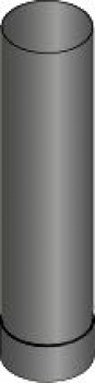 Ofenrohr 0,5 m ø 115 mm - gespritzt - WZ050M