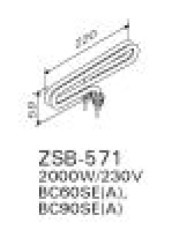 Heizelement für Vega Combi STEAM HARVIA - ZSB-571