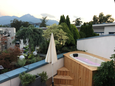 Badezuber für 2 Pers. 1,85×0.95m mit GFK Einsatz