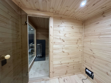 Modern Sauna 2,3 x 5,9 m - mit Badezimmer