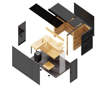 HARVIA LUX Medium 202 x 230 x 235 - BLACK