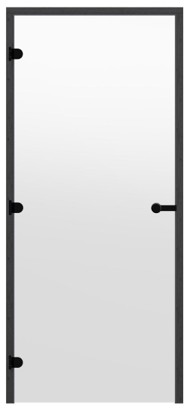 Glastür Harvia Black Line klar 9x21 schwarzer Kieferrahmen