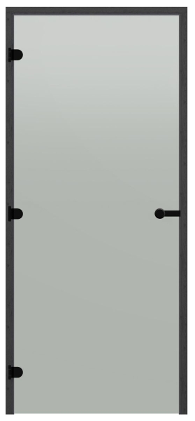 Glastür Harvia Black Line satin 9x19 schwarzer Kieferrahmen