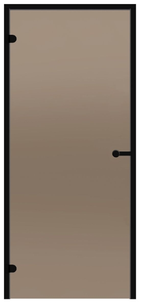 Glastür Harvia Black Line bronze 8x21 schwarzer Aluminiumrahmen