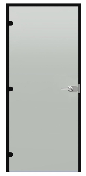 Glastür Black Line satin 7x21 bzw. 9x21 abschließbar schwarzer Kieferrahmen