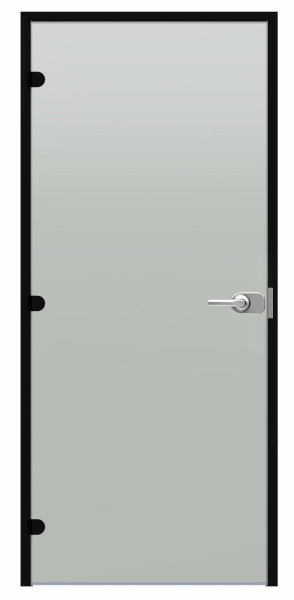 Glastür Harvia satin 7x21 bzw. 9x21 abschließbarer Aluminiumrahmen - schwarz