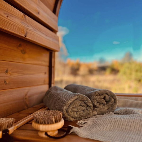 SAUNA CUBE MINI mit SPIEGELGLASFRONT