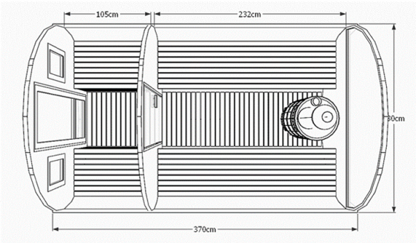 SAUNAFASS VMS-RC-370 - Thermoholz