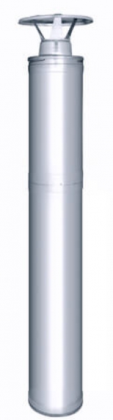 Edelstahlschornstein/-kamin 1500 (mit Zubehörsatz) - für Fasssaunen