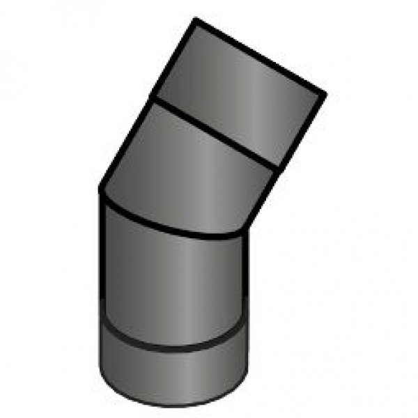 Winkelrohr 45° ø 115 mm - gespritzt - WZ45ML