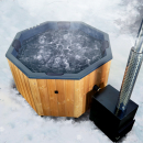 Badezuber für 6 Pers. 1,8×1,8m mit GFK Einsatz