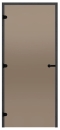 Glastür Harvia Black Line bronze 8 x 21 schwarzer Kieferrahmen