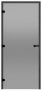 Glastür Harvia Black Line grau 8x21 schwarzer Kieferrahmen