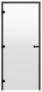 Glastür Harvia Black Line klar 8x21 schwarzer Kieferrahmen