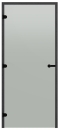 Glastür Harvia Black Line satin 9x19 schwarzer Kieferrahmen