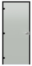 Glastür Black Line satin 7x21 bzw. 9x21 abschließbar schwarzer Kieferrahmen